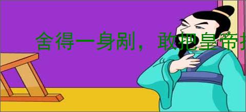 舍得一身剐，敢把皇帝拉下马