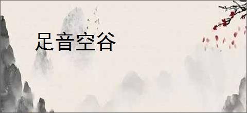 足音空谷